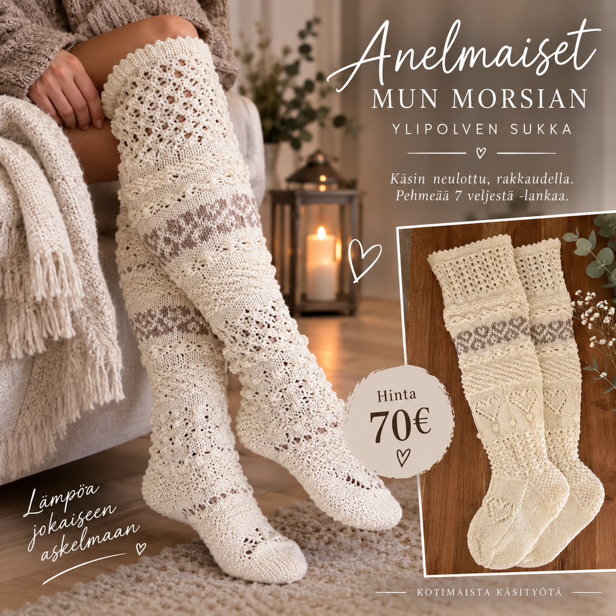 Mun morsian – Anelmaiset ylipolven villasukat